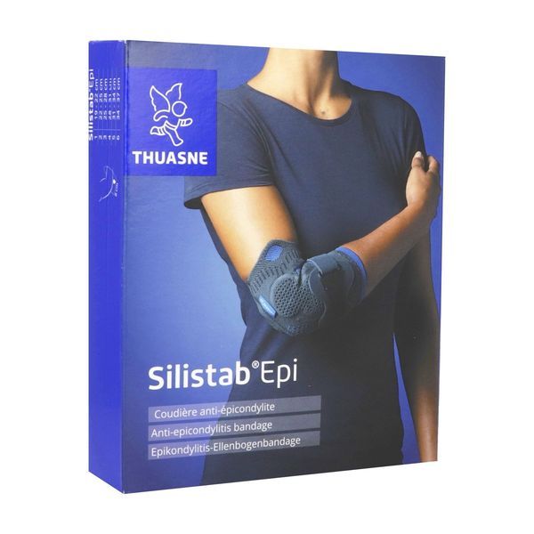SILISTAB EPI NOUVELLE VERSION Coudière antiépicondylite avec sangle additionnelle amovible, taille 5, unité
