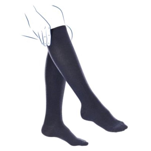 VENOFLEX 2 FAST COTON FEMME Chaussette médicale de compression classe 2, pour femme, noir, normal, taille 4, paire