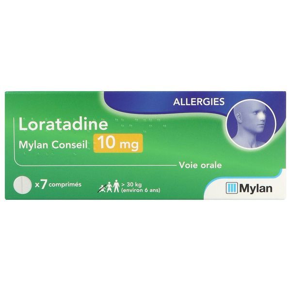 MYLAN LORATADINE 10 MG BOITE DE 7 COMPRIMES