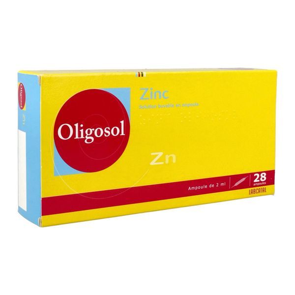 OLIGOSOL ZINC Solution buvable, boîte 28 ampoules 2 ml