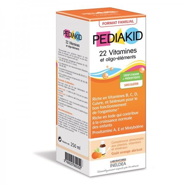 Pediakid Sirop Pediakid : 22 Vit Oligo / Abricot Orange - 250 ml