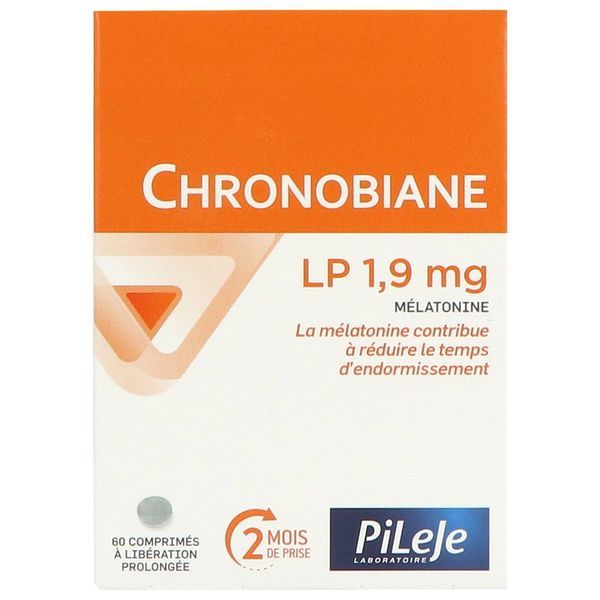 Pilège Chronobiane LP 1,9 mg Une boîte contient 60 comprimés bi-couche