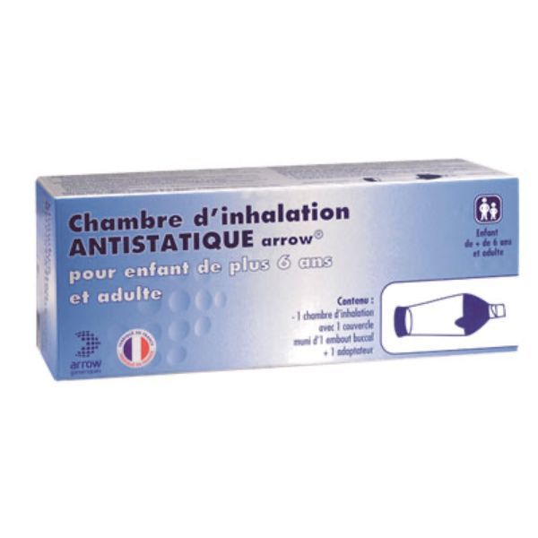 ARROW CHAMBRE D'IHNALATION ANTISTATIQUE Chambre d'inhalation avec embout buccal et adaptateur, unité