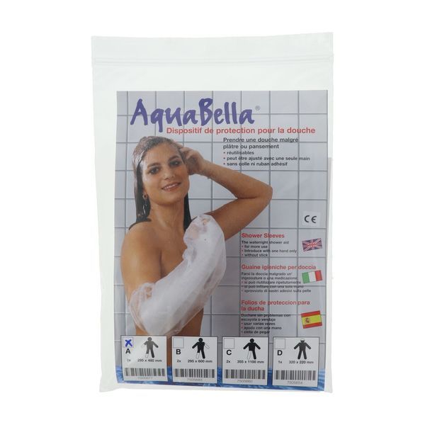 AQUABELLA Protège plâtre étanche, réutilisable pour adulte, taille A, sachet de 2