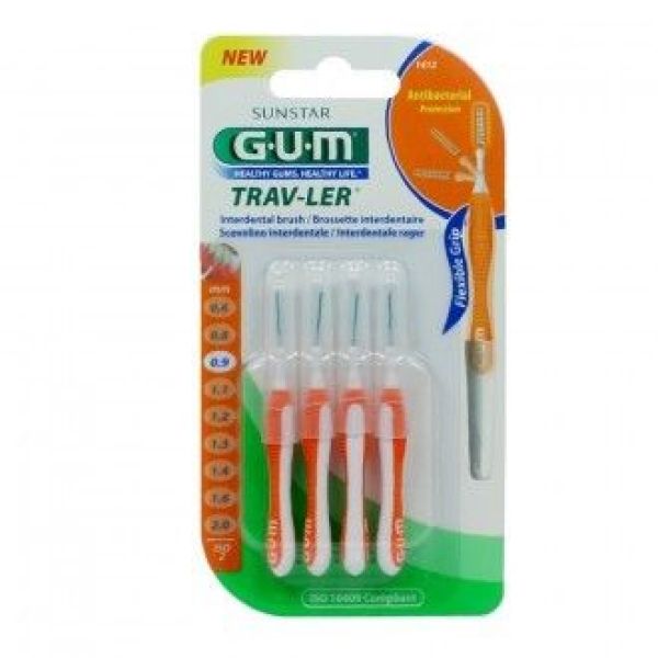 Gum brossettes interdentaires 0.9 mm trav-ler (ref.1412) 