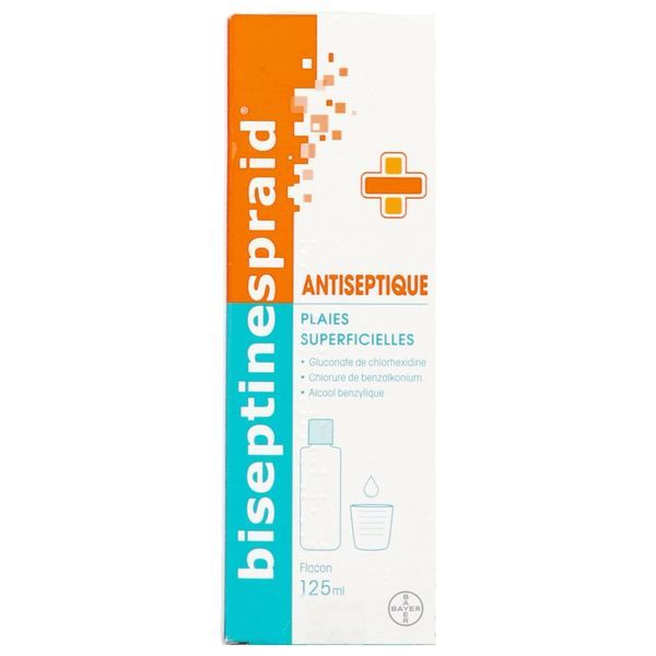 Biseptinespraid Solution Pour Application Cutanee 1 Flacon(S) Polyethylene Avec Gobelet(S) Doseur(S) Polypropylene De 125 Ml