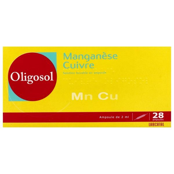 Manganese-Cuivre Oligosol Solution Buvable En Ampoule B/28