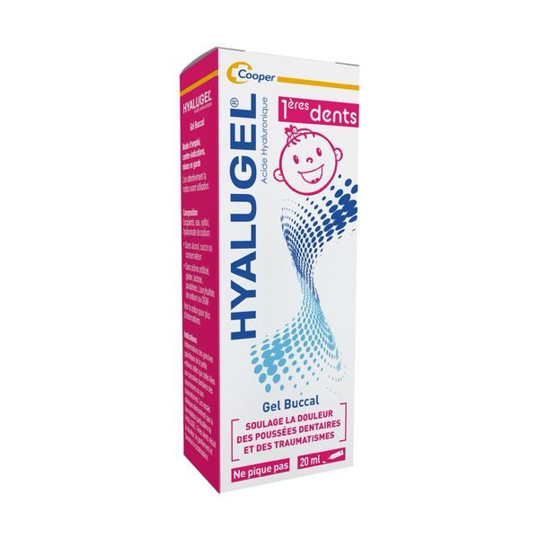 HYALUGEL GEL 1ERES DENTS Gel de massage gingival à l'acide hyaluronique, tube 20 ml