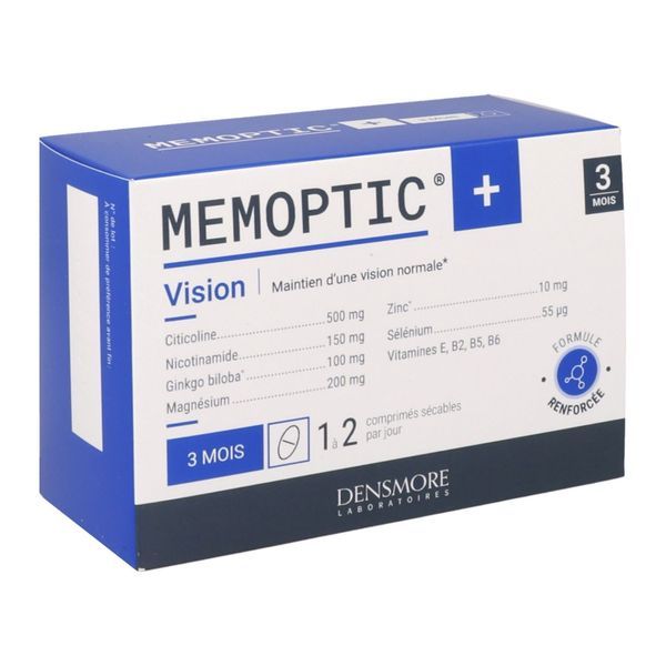 MEMOPTIC+ VISION Comprimé sécable, complément alimentaire à visée oculaire, Bte 90