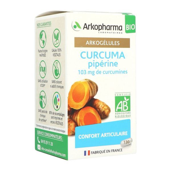 Arkopharma Arkogélules Curcuma Pipérine Bio 130 Gélules
