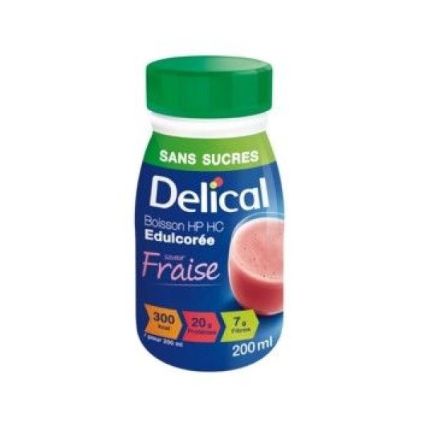 Delical Boisson Hphc Edulcoree Fraise Liquide Bouteille 200 Ml 4