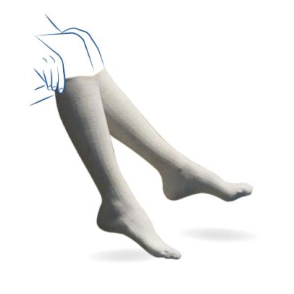 VENOFLEX 2 FAST LIN HOMME Chaussette médicale de compression classe 2, côtelée, pour homme, naturel, long, taille 1, paire