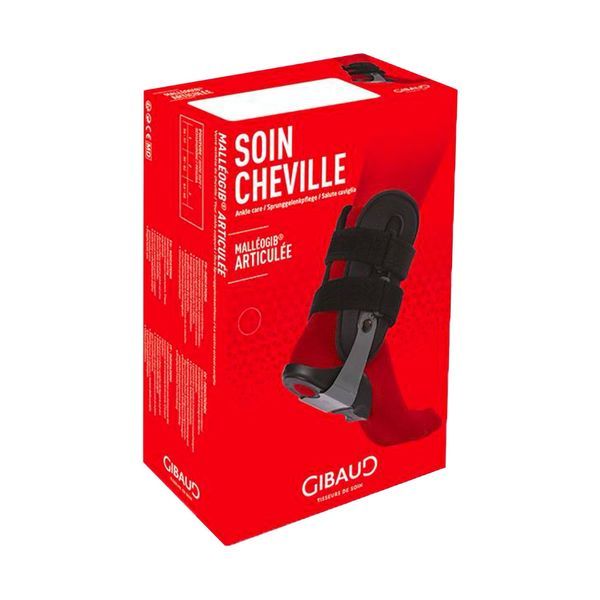 MALLEOGIB 2 ARTICULEE Orthèse stabilisatrice de cheville, articulée, bilatérale, amovible, taille 3, pointure 43 - 46, unité