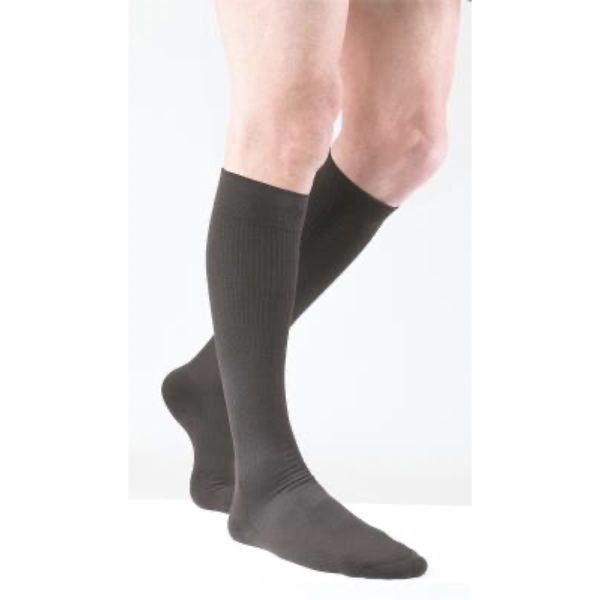 SOIN DES JAMBES L'HOMME LA CHAUSSETTE Chaussette médicale de compression classe 2, côtelée, pour homme, noir, normal, taille 3 (ref. 2853T), paire