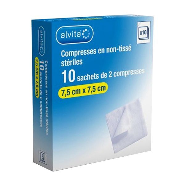 Alvita Compresse Non Tisse 7,5*7,5Cm 20