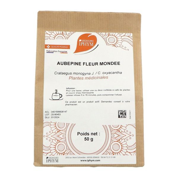 AUBEPINE FLEUR IPHYM Fleur d'aubépine, vrac, sac 50 g