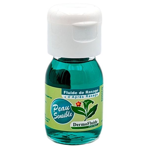 DERMOFLUIDE FOR MEN FLUIDE DE RASAGE ET APRES RASAGE Fluide de rasage et après-rasage à l'Aloe vera, 2 en 1, fl 30 ml