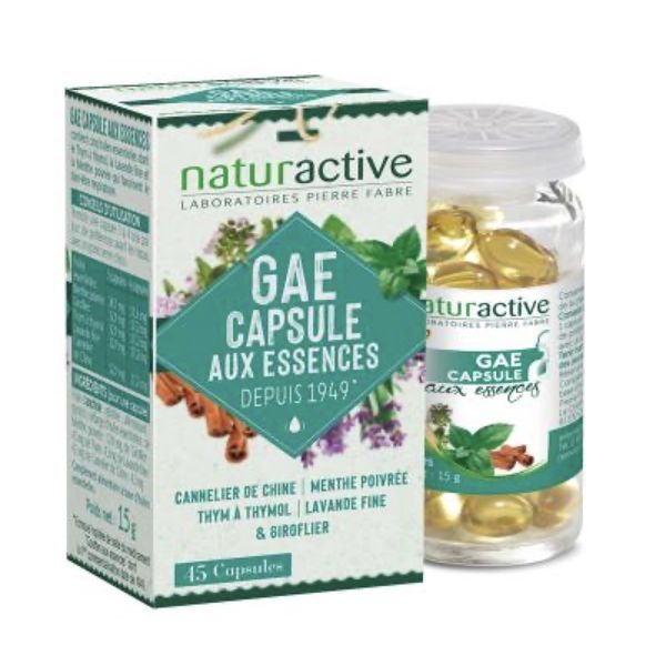 GAE CAPSULE AUX ESSENCES NATURACTIVE Capsule, complément alimentaire à base d'huiles essentielles, bt 45