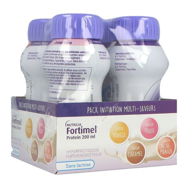 FORTIMEL PROTEIN 2.4 KCAL Denrée alimentaire destinée à des fins médicales spéciales, pack multisaveurs, 200 ml x 4