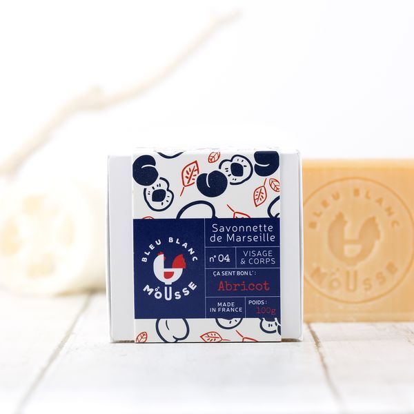 Bleu Blanc Mousse Savon Classique Abricot