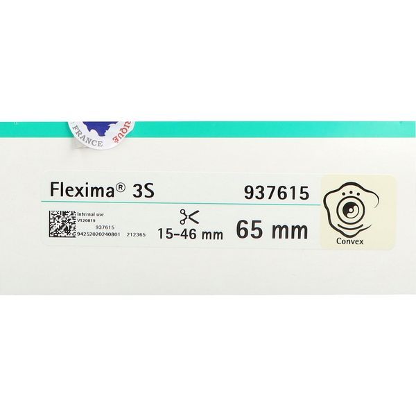 FLEXIMA 3S SUPPORT CONVEXE Support porte-poche, convexe, système 2 pièces, à découper, anneau 65 mm (ref. 937615FR), bt 5