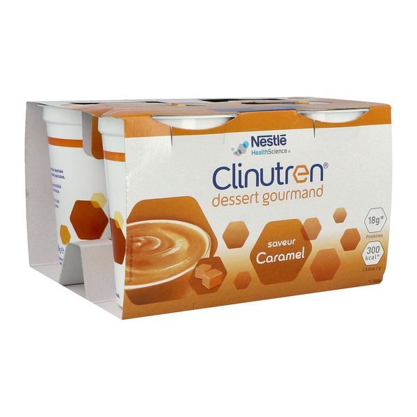 CLINUTREN DESSERT GOURMAND DADFMS, saveur caramel, 200 g x 4