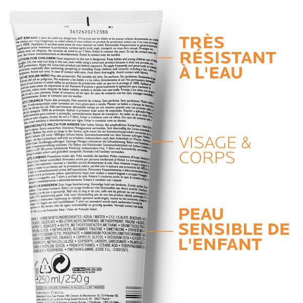 Anthelios Dermo-Pediatrics Lait Spf50+ Tube 250 Ml 1