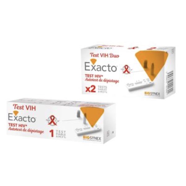 EXACTO TEST HIV Test de détection du VIH, autotest à usage unique, (ref. 855164), unité