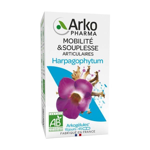 ARKOGELULES HARPAGOPHYTUM BIO Gélule, complément alimentaire à base d'harpagophytum, bt 45