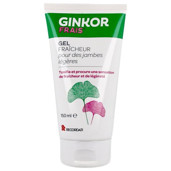 Ginkor Frais Gel Fraicheur Intense - Jambes Legeres - Nouvelle Formule Tube 150 Ml 1