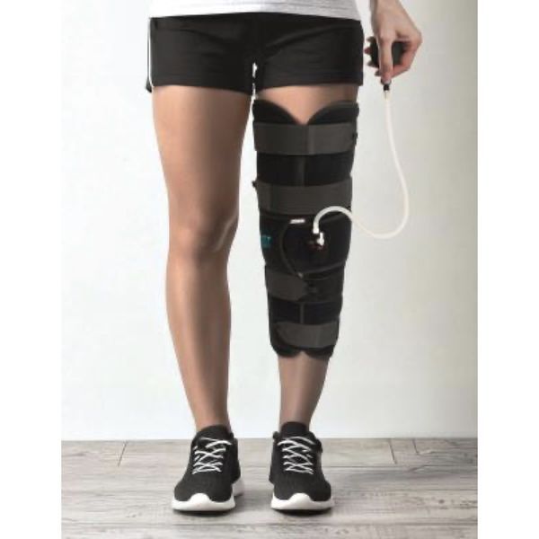 AZOT IMMOBILISATEUR GENOU 0° Attelle d'immobilisation de genou 0° avec cryothérapie compressive, taille standard, unité