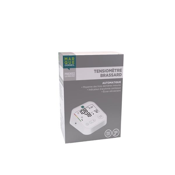 MARQUE CONSEIL TENSIOMETRE BRASSARD Autotensiomètre automatique électronique, 2 utilisateurs, bras, unité