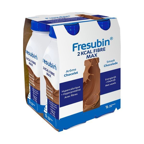 FRESUBIN 2 KCAL FIBRE DRINK MAX Denrée alimentaire destinée à des fins médicales spéciales, chocolat, 300 ml x 4