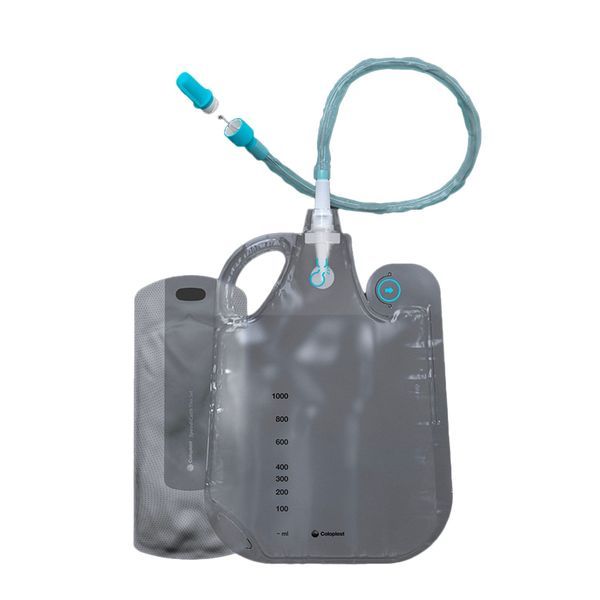 SPEEDICATH FLEX SET Set de sondage urinaire, sonde vésicale autolubrifiée avec poche pour homme, CH 16, code couleur orange (ref. 289360), bt 30