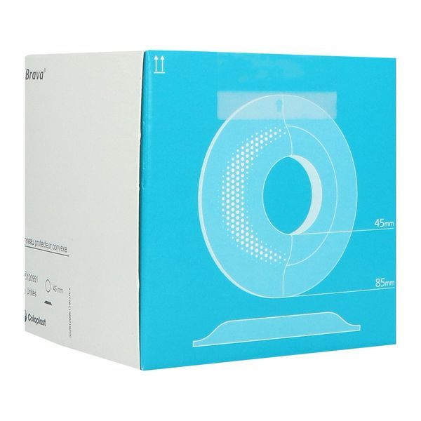 BRAVA ANNEAU PROTECTEUR CONVEXE Anneau protecteur cutané convexe, à usage unique, diamètre 45 mm (ref. 120951), bt 10