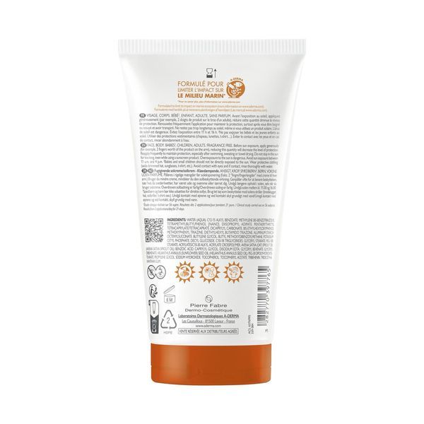 Aderma Exomega Control Creme Solaire Emolliente Spf50+ Tube 150 Ml 1