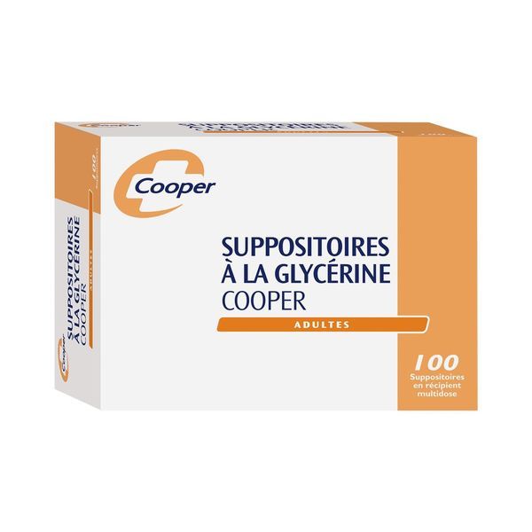 SUPPOSITOIRES A LA GLYCERINE COOPER ADULTE Suppositoire, boîte 100