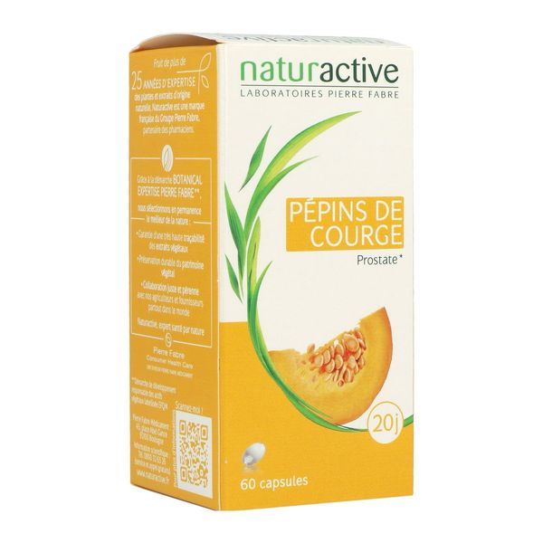 NATURACTIVE CAPSULE PEPINS DE COURGE Capsule, complément alimentaire à base de plante, bt 30