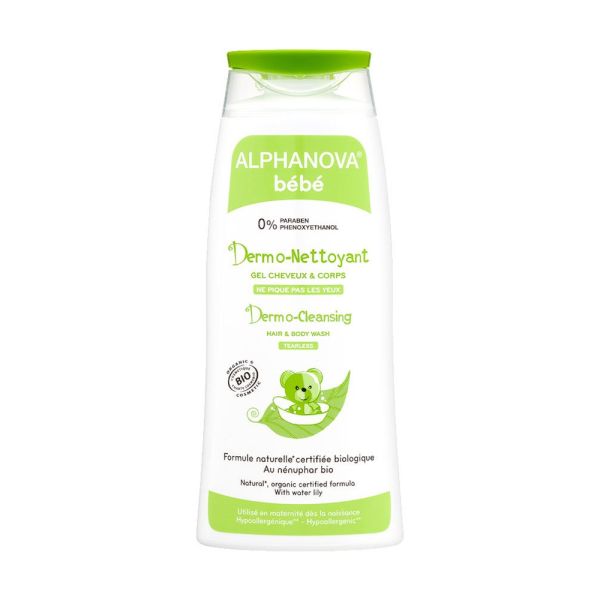 Alphanova - Dermo nettoyant cheveux & corps bébé Bio - 200 ml