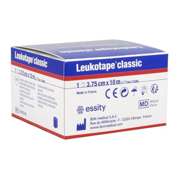 LEUKOTAPE CLASSIC Bande de contention adhésive, non élastique, bleu, unité