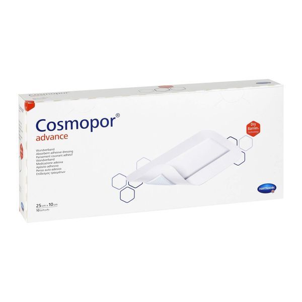 COSMOPOR ADVANCE Pansement absorbant, stérile, adhésif 4 côtés, 25 cm x 10 cm (ref. 901016), bt 10