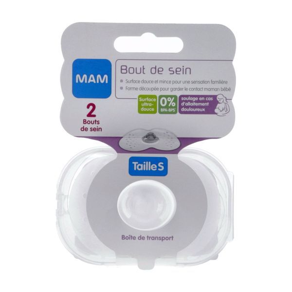 MAM BOUT DE SEIN Bout de sein en silicone, small, diamètre 17 mm (ref. 133075), bt 2