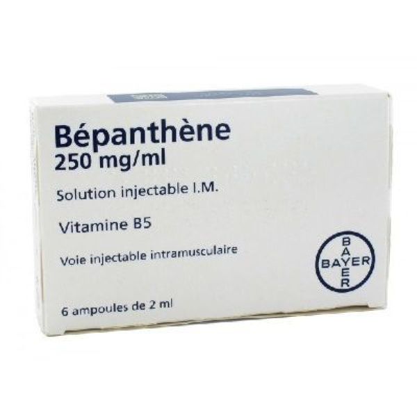 BEPANTHENE 250 MG/ML SOLUTION INJECTABLE IM B/6