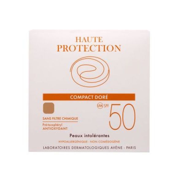 AVENE SOLAIRE HP 50+ PROTECTION MINERALE COMPACT TEINTE DORE 10 G