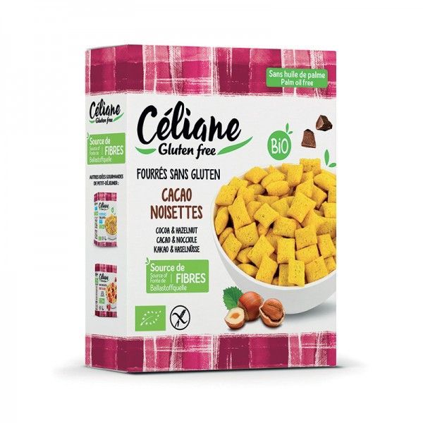 Les Recettes de Celiane - Céréales fourrées cacao noisette Bio - 300 g