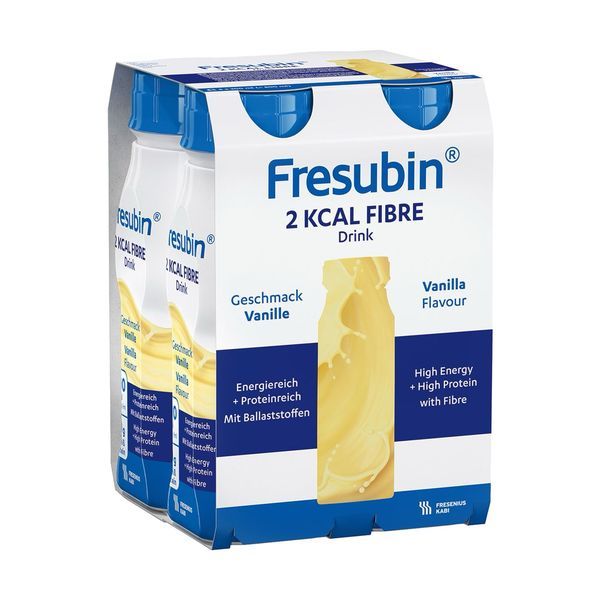FRESUBIN 2 KCAL FIBRE DRINK Denrée alimentaire destinée à des fins médicales spéciales, vanille, 200 ml x 4