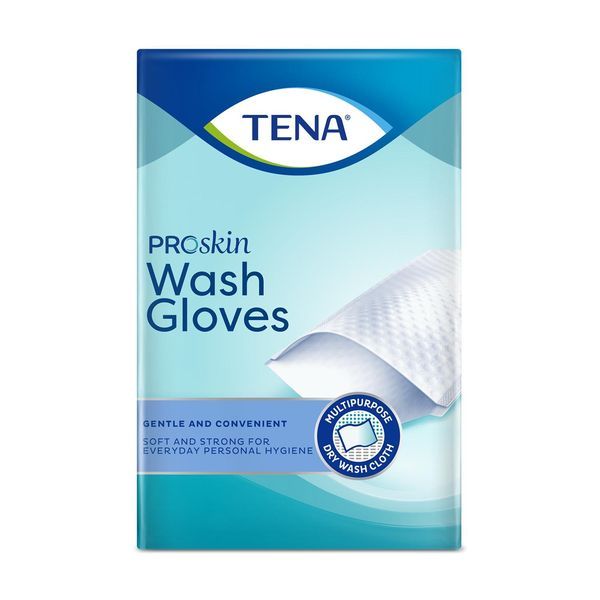 TENA WASH GLOVE Gant de toilette jetable, à usage unique, (ref. 740701), bt 50