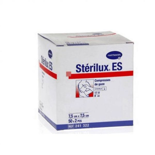 Sterilux Es Sterile 7,5*7,5Cm (Bte De 50 Pocht De 2 Cpress) Cpress Sach 100
