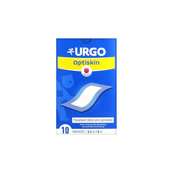 Urgo Optiskin Pansement Stérile Semi-Perméable 5,3 x 8 cm 10 Pansements