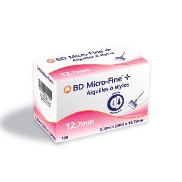 Bd Micro-Fine+ 12,7Mm Pour Stylo Injecteur D'Insuline Aiguille 100